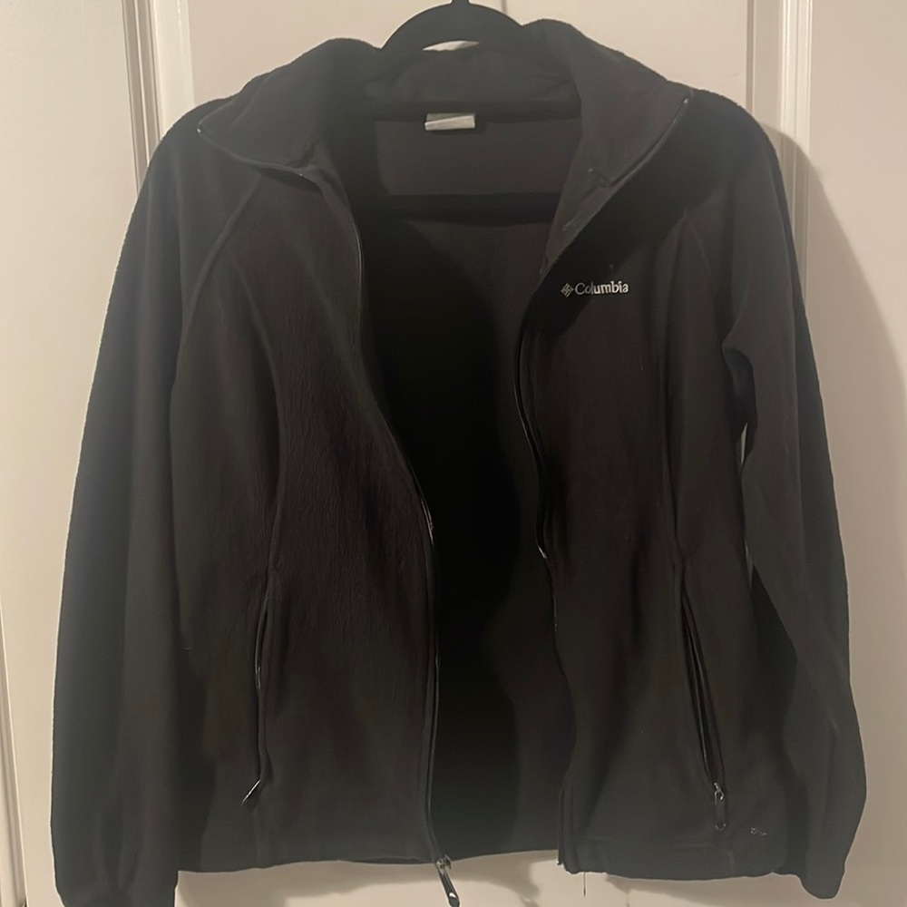 Columbia Fleece Jacket Full Zip Black Medium
